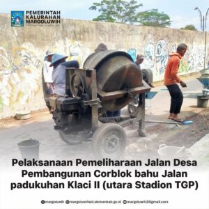 PEMBANGUNAN CORBLOK BAHU JALAN PADUKUHAN KLACI II [UTARA STADION TGP]