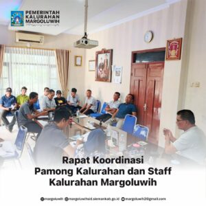 RAPAT KOORDINASI PAMONG KALURAHAN MARGOLUWIH