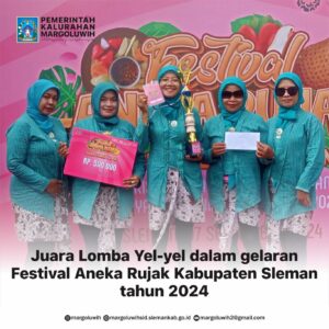 JUARA LOMBA YEL-YEL DALAM GELARAN FESTIVAL ANEKA RUJAK KABUPATEN SLEMAN TAHUN 2024