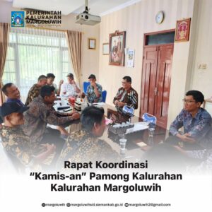 RAPAT KOORDINASI PAMONG KALURAHAN MARGOLUWIH