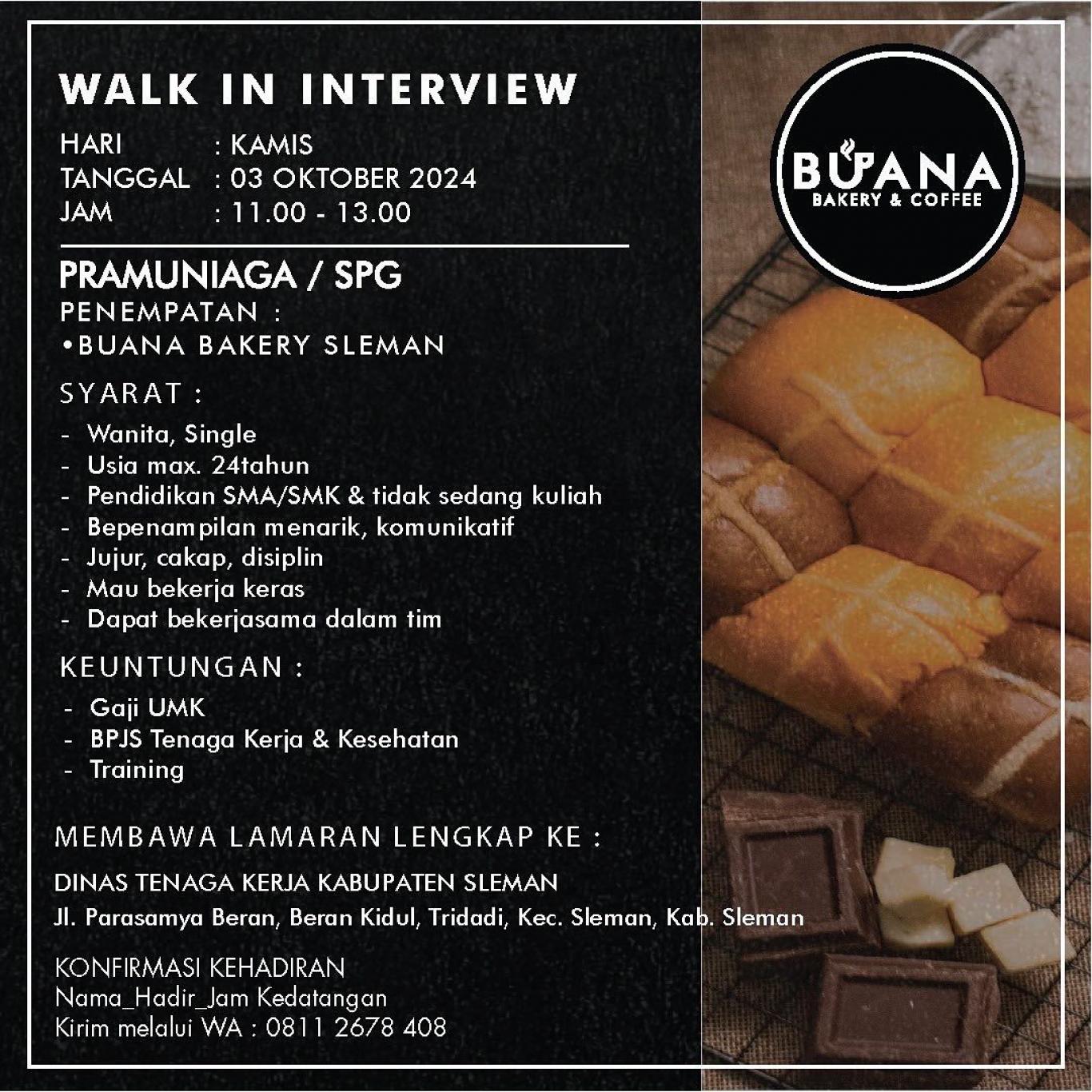 Lowongan di Toko Kue