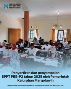 PENYORTIRAN DAN PENYAMPAIAN SPPT PBB-P2 TAHUN 2025 KALURAHAN MARGOLUWIH