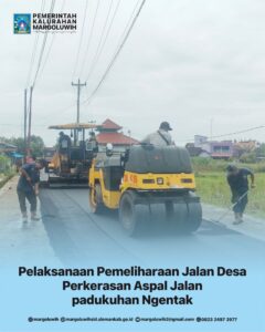 [PELAKSANAAN PEMELIHARAAN JALAN DESA] PERKERASAN ASPAL JALAN PADUKUHAN NGENTAK