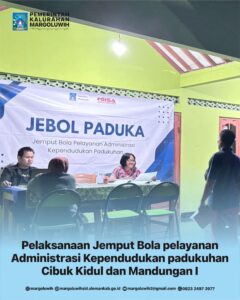 PELAKSANAAN JEMPUT BOLA PELAYANAN ADMINISTRASI KEPENDUDUKAN PADUKUHAN (JEBOL PADUKA) DI PADUKUHAN CIBUK KIDUL DAN MANDUNGAN I