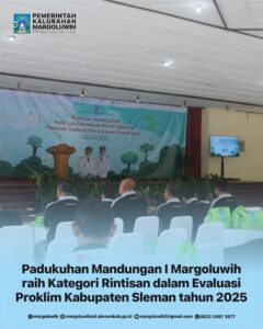 PADUKUHAN MANDUNGAN I RAIH KATEGORI RINTISAN DALAM EVALUASI PROGRAM EVALUASI PROGRAM KAMPUNG IKLIM TINGKAT KABUPATEN SLEMAN TAHUN 2025