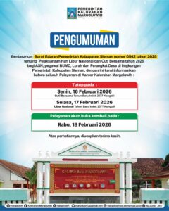 PENGUMUMAN PELAYANAN KALURAHAN MARGOLUWIH