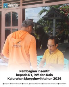 PEMBAGIAN INSENTIF KEPADA RT, RW DAN ROIS KALURAHAN MARGOLUWIH TAHUN 2026