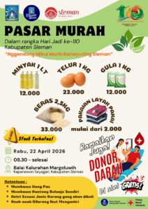 PASAR MURAH DAN DONOR DARAH DALAM RANGKA HARI JADI KE-110 KABUPATEN SLEMAN