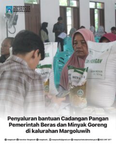 PENYALURAN BANTUAN SOSIAL CADANGAN PANGAN PEMERINTAH (CPP) BERAS DAN MINYAK GORENG DI KALURAHAN MARGOLUWIH