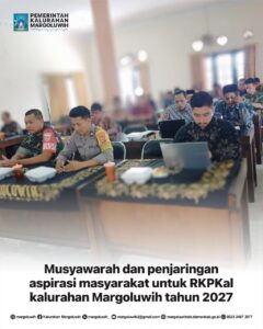 MUSYAWARAH DAN PENJARINGAN ASPIRASI MASYARAKAT UNTUK PENYUSUNAN RKPKal KALURAHAN MARGOLUWIH TAHUN 2027
